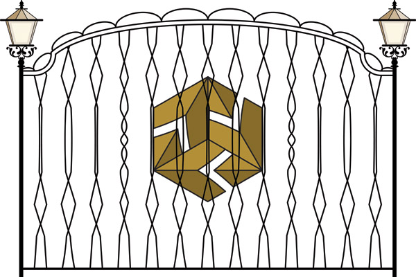 free vector Europeantype pattern iron fence 03 vector